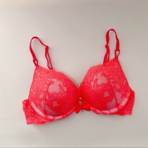 Coral Rhinestone Victoria’s Secret Bombshell Bra
